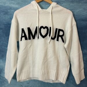 ‘AMOUR’ knit hoodie